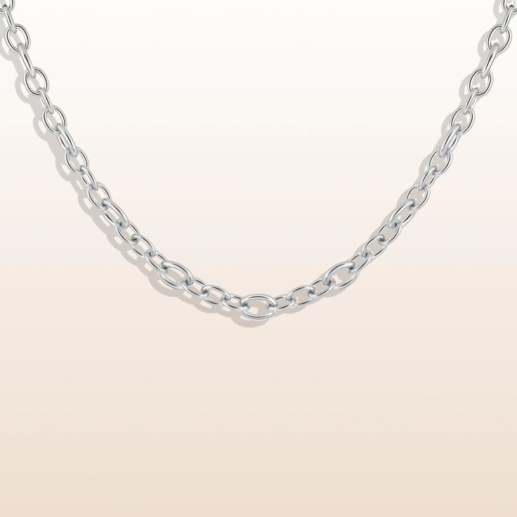 Give her a symbol of your everlasting connection. Made from high-quality silver, this Infinity Link Cable Chain carries the energy of the metal's metaphysical properties, including its ability to enhance intuition and promote emotional balance. It pairs perfectly with your favorite charms to create a personalized piece of jewelry that tells a timeless story. Rhodium Plated Silver. 13.60 mm Chain Necklace. Length: Adjustable from 15" to 18". Culture: Handmade in Bangkok, Thailand. Infinity Necklace Silver, Valentines Gift Card, Cleansing Stones, Red String Bracelet, Infinity Necklace, Emotional Balance, String Bracelet, Evil Eye Charm, Jade Stone