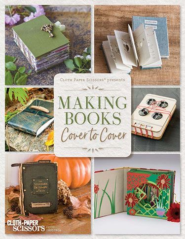 an advertisement for making books cover to cover with pictures of books and other things on it