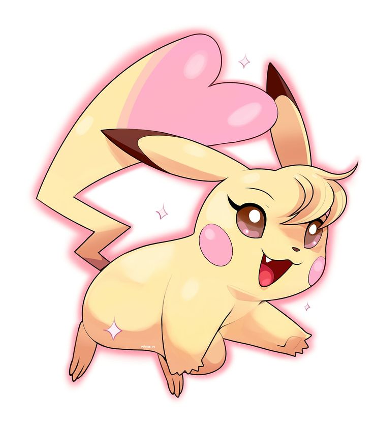 a pokemon pikachu with a heart on its back