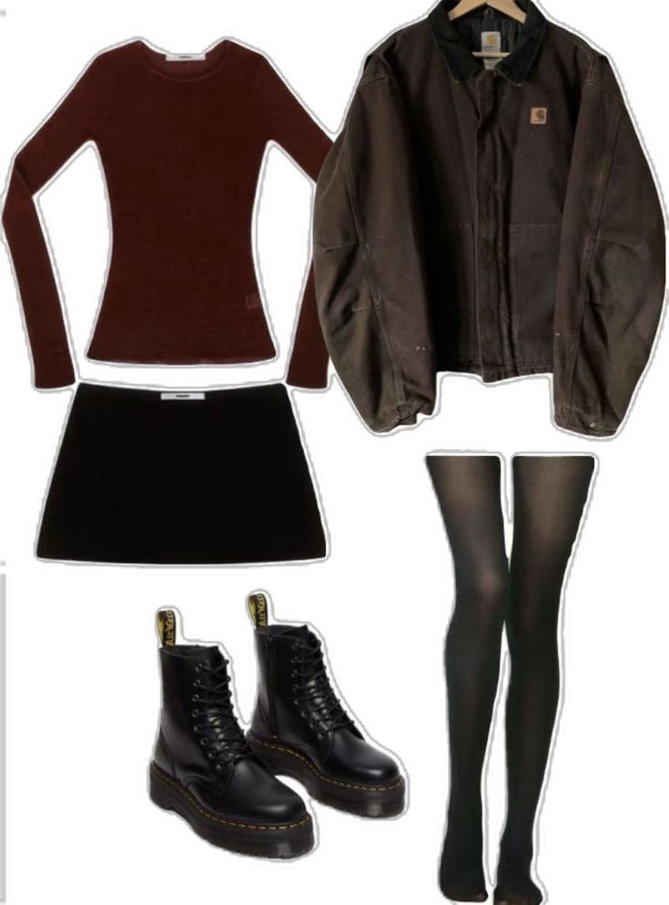 Going To A Theatre Outfit, Dark Autumn Fall Outfits, 2000s Fall Aesthetic Outfits, Fall Themed Outfits Aesthetic, Fall Fits Y2k, Dark Grunge Academia Outfit, Fall Outfits Twilight, Fall Outfits Ideas 2024, Simple Outfits For School Spring