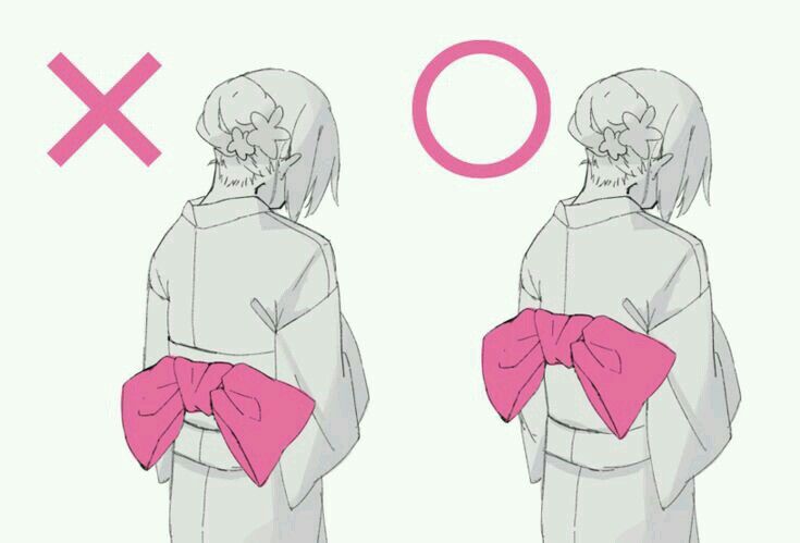 an anime character with pink bows on her back, and the letter o in front