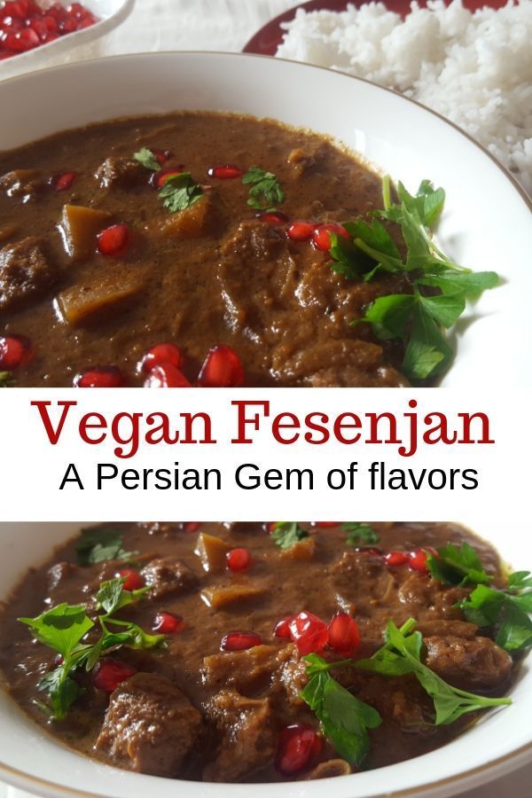 the cover of vegan fesenjaan, a persian germ of flavors