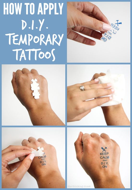 how to apply temporary tattoos on your hands