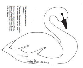 a drawing of a swan with the words summer written on it's back side