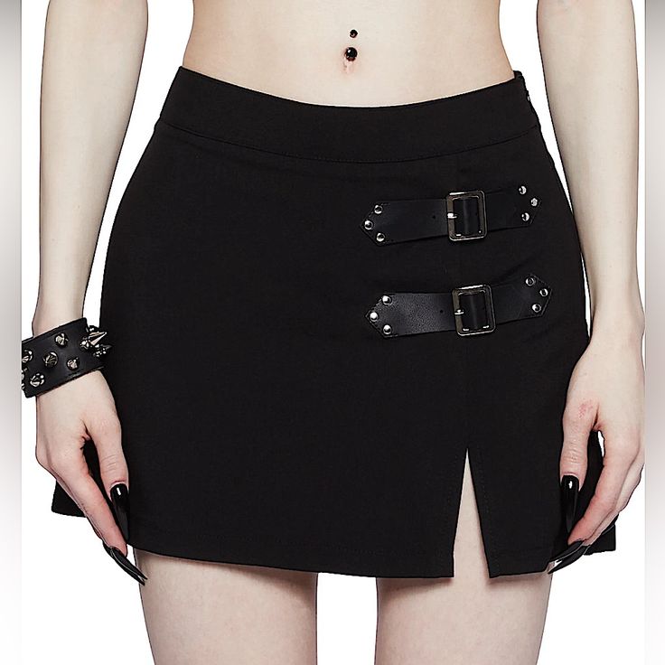 Brand: Dollskill Size: Small Condition: Never Worn/New Color:Black Alternative Mini Skirt For Cosplay, Black Emo Mini Skirt For Cosplay, Emo Black Mini Skirt For Cosplay, Alternative Style Mini Skirt For Cosplay, Edgy Black Mini Skirt For Cosplay, Emo Skirt For Cosplay, Fitted Gothic Mini Skirt With Belt Loops, Gothic Mini Skirt With Belt Loops, Gothic Mini Skirt With Belt Loops For Alternative Fashion