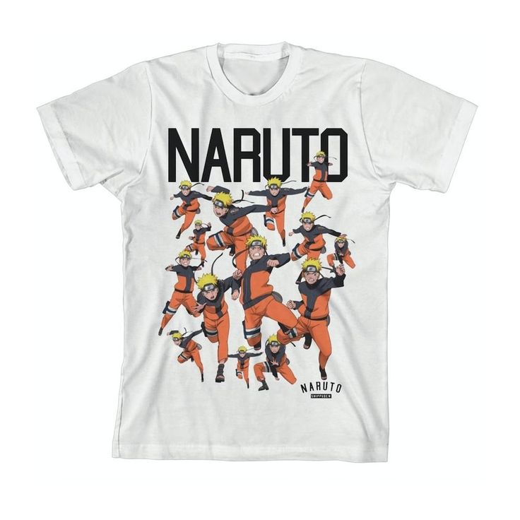 Show off your favorite manga series with this Naruto youth white graphic t-shirt! The Squad Art tee features a big, colorful graphic that has been professionally printed to ensure long-lasting print quality. The Naruto Shippuden fan apparel is classic white, and includes short sleeves for comfort and style in any weather. The Naruto manga series t-shirt is made of 100percent pre-shrunk cotton. It can be machine washed in cold water with like colors, then tumble dried for easy care. As an officia White Cotton T-shirt For Fan Events, White Anime Print T-shirt For Fans, White Anime T-shirt With Sublimation Print, Fandom Graphic Print T-shirt For Streetwear, Anime Screen Print T-shirt For Fan Conventions, Anime Print T-shirt For Fan Conventions, Graphic Print T-shirt For Fan Conventions, Cotton Graphic T-shirt For Fan Gatherings, Pop Culture T-shirt With Screen Print For Fan Events