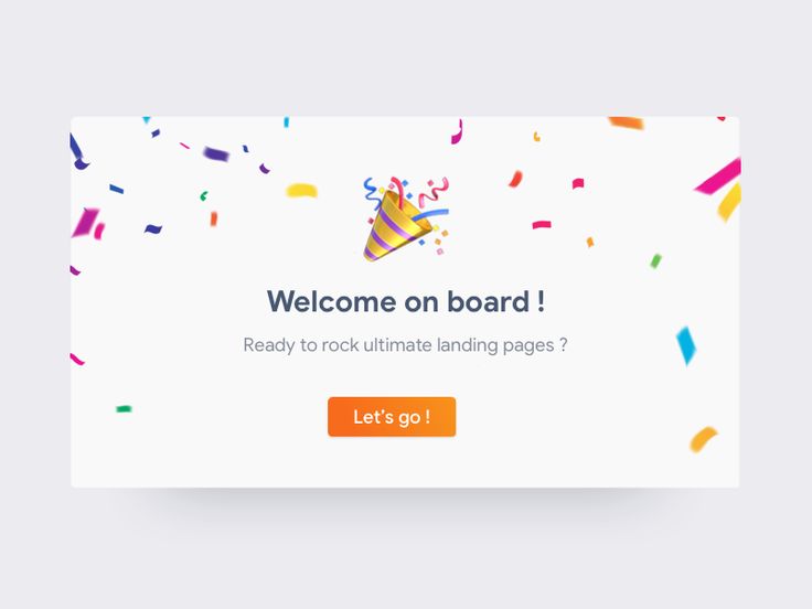 a welcome sign with confetti and streamers on it that reads, welcome on board