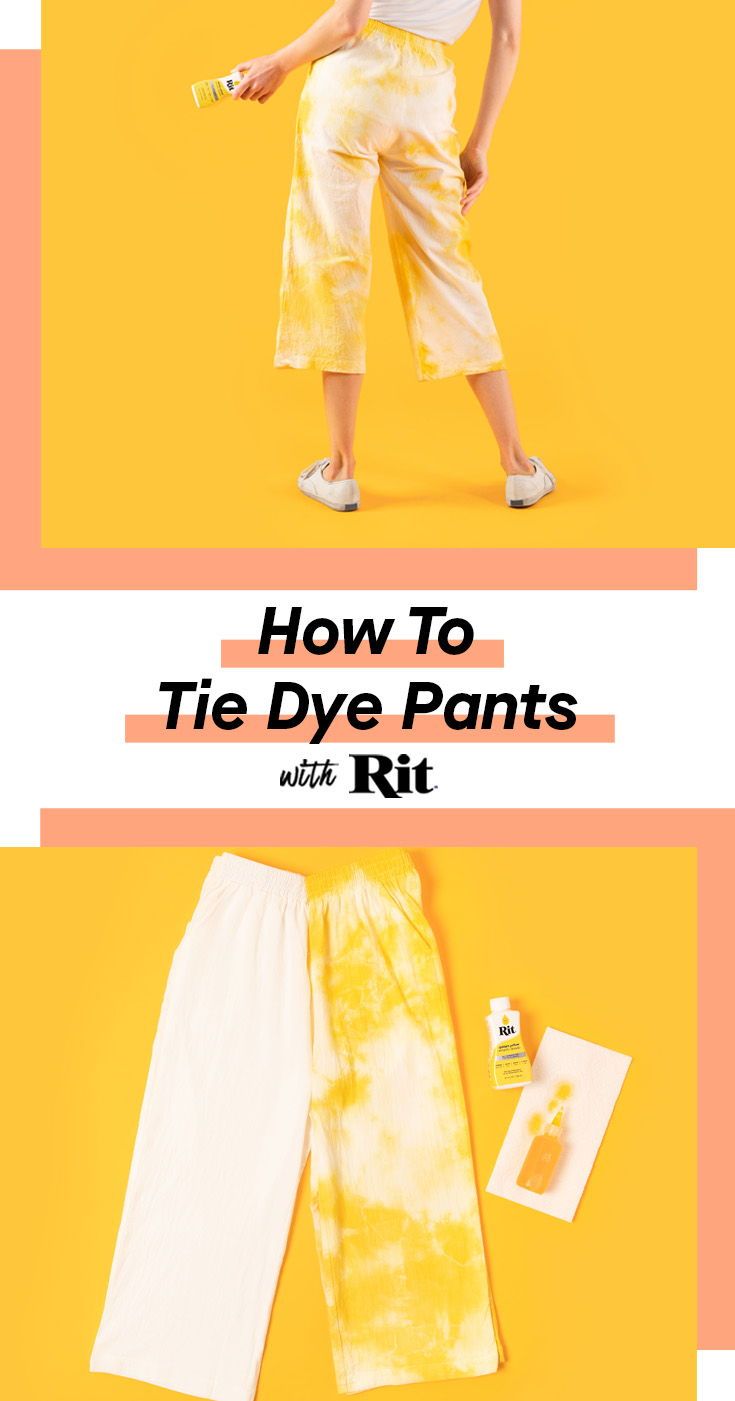 how to tie dye pants with kit