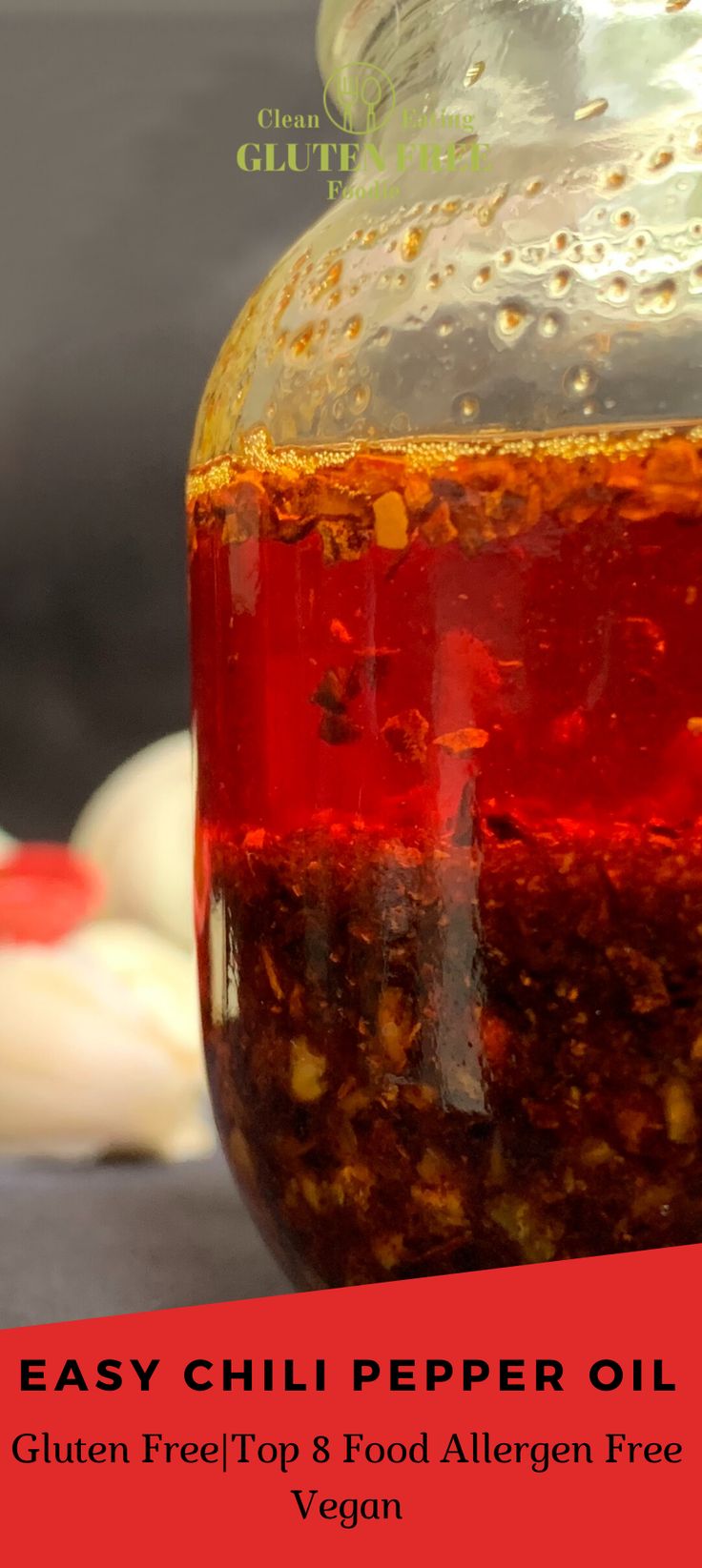 an easy chili pepper oil recipe in a jar