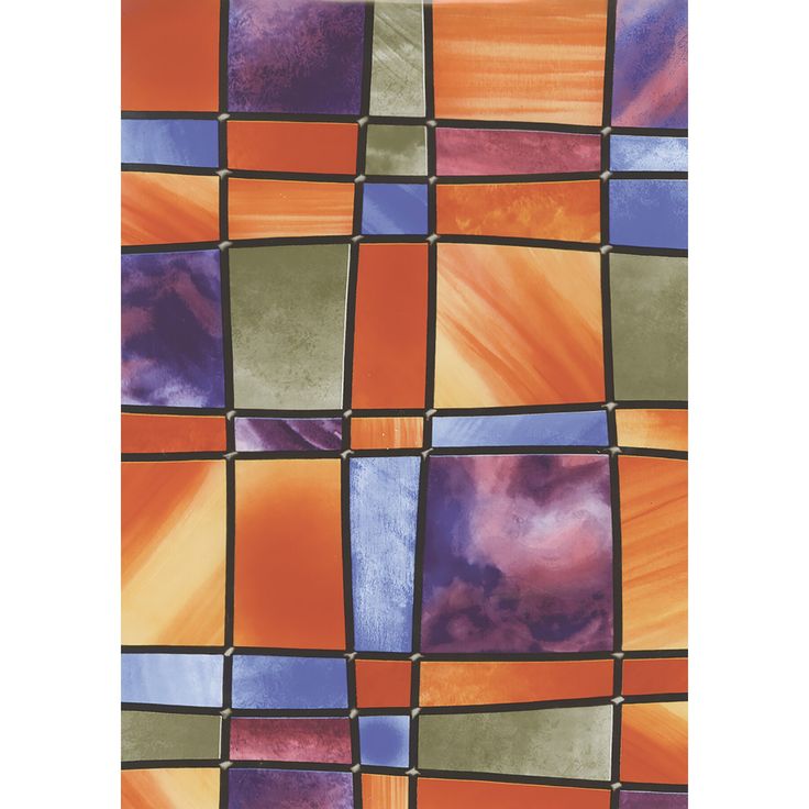 an abstract stained glass window with different colors