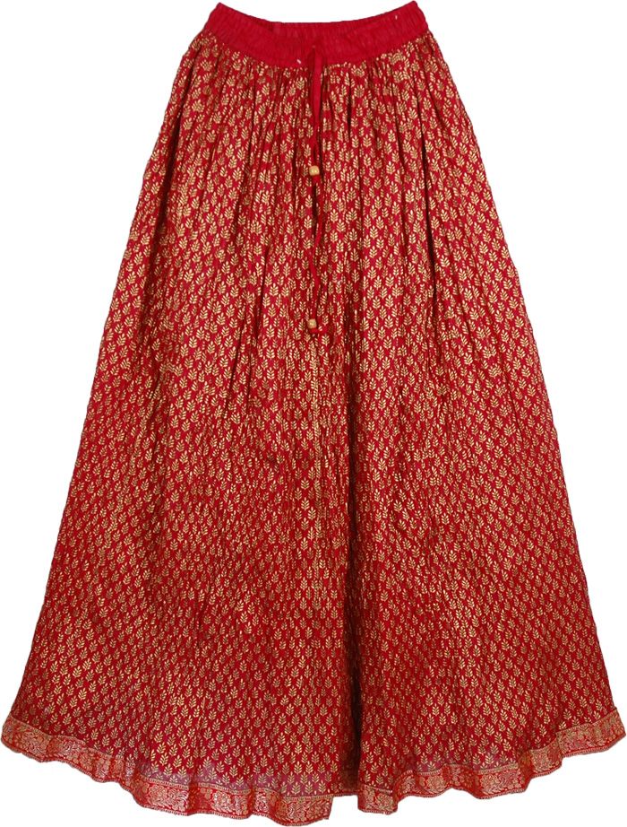 bright red and gold festivity skirt Elegant Red Bottoms For Festive Season, Festive Flared Skirt With Lining, Festive Red Bottoms For Festivals, Festive Tiered Lined Skirt, Festive Flared Lined Skirt, Festive Gold Long Skirt, Festive Long Gold Skirt, Festive Red Flared Skirt, Festive Tiered Skirt