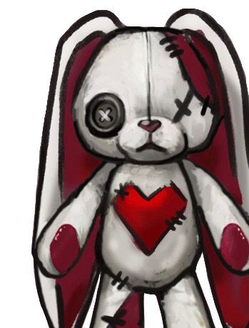 a drawing of a stuffed animal with a heart on it's chest and eyes