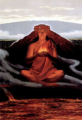 a painting of a woman sitting on the ground with her hands in her pockets and eyes closed