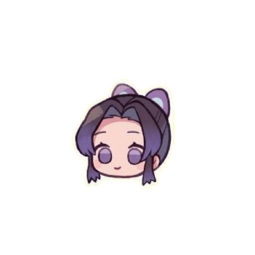 an anime character with purple hair and black eyes, wearing a cat ears headband