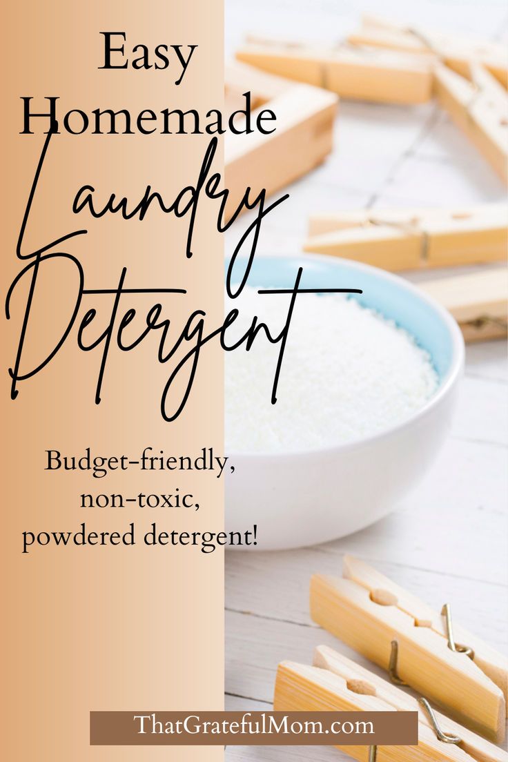 Easy homemade laundry detergent with just 4 ingredients. Simple Laundry Detergent, Diy Laundry Detergent Powder, Natural Laundry Detergent Powder, Homemade Laundry Detergent Powder, Laundry Detergent Powder, Clean Laundry Detergent, Homemade Laundry Detergent Recipes, Detergent Recipe, Laundry Detergent Recipe