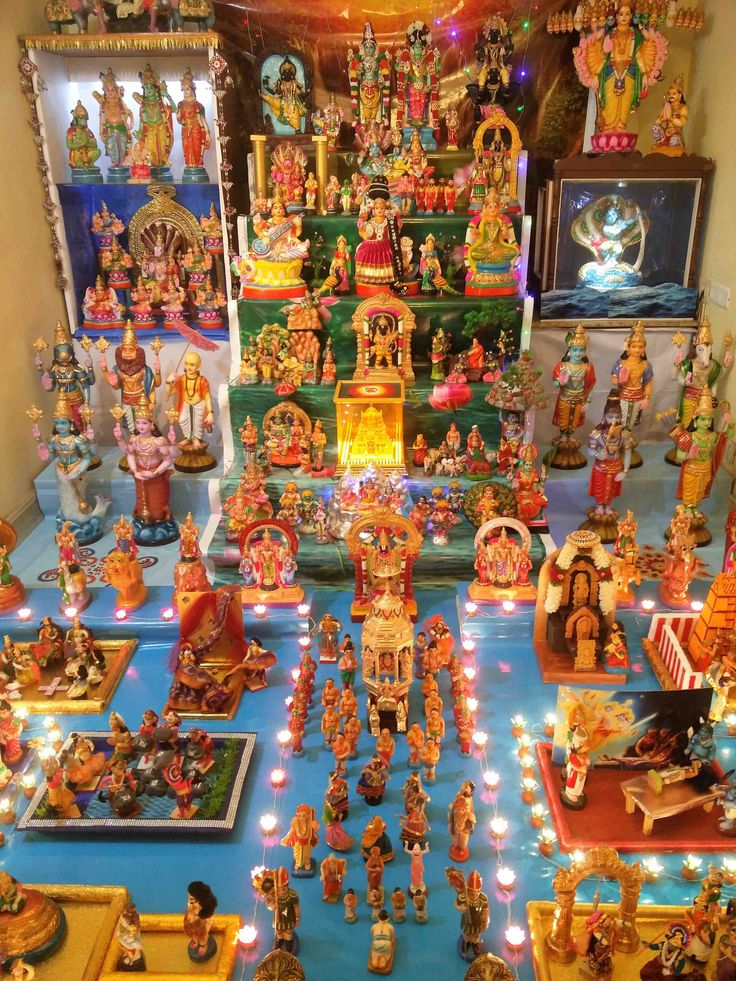 a room filled with lots of different types of figurines