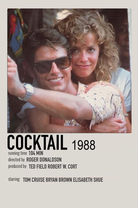 a man holding a woman in his arms with the caption'cocktail 1989 '