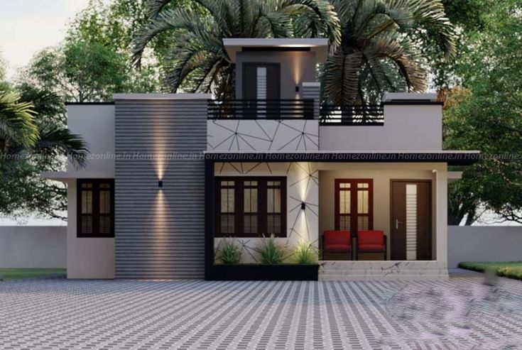 this is a small modern style house