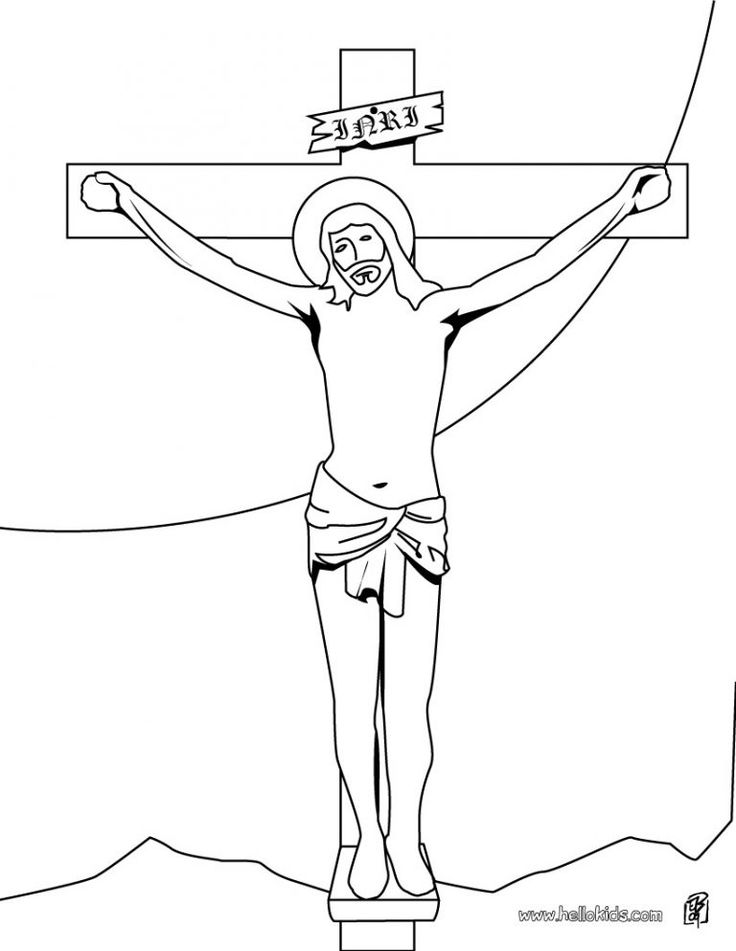 jesus on the cross coloring page