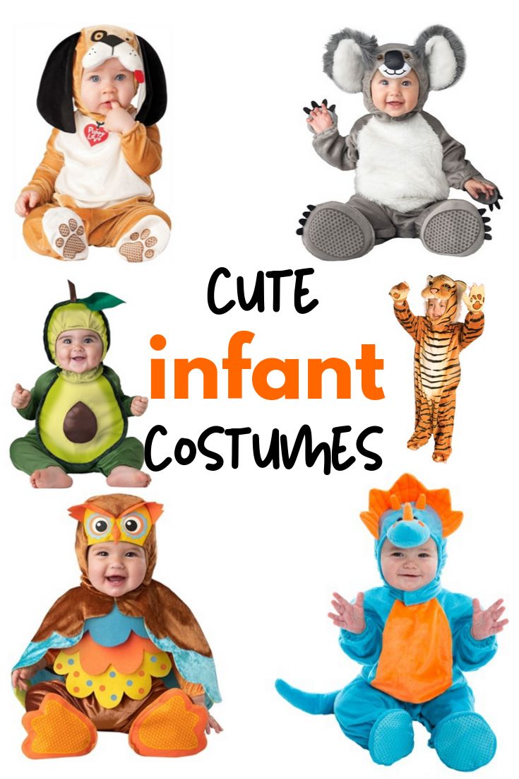 some very cute costumes for babies to wear in the fall and winter months, including ones that look like animals