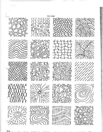 a book with many different patterns on the page and in it's pages, there is