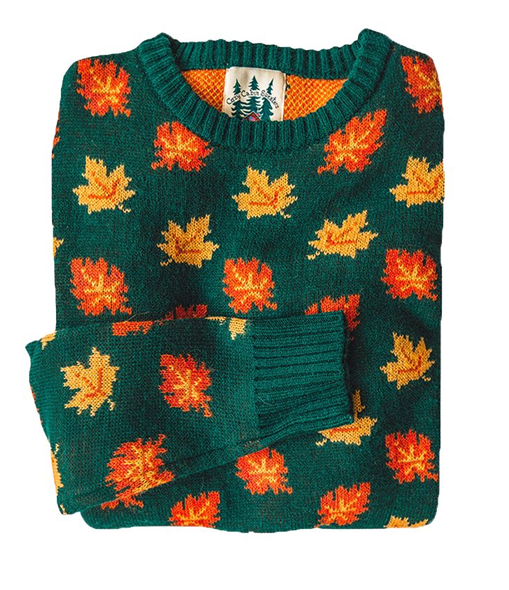 The Big Cozy Fall Leaf Sweater Fall Leaf Sweater, Fall Leaves Sweater, Leaf Sweater, Halloween Jumper, Autumn Cottage, Autumn Sweater, James Patrick, Look Retro, Fall Clothing