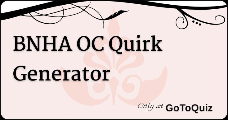 the logo for bnha oc quirk generator