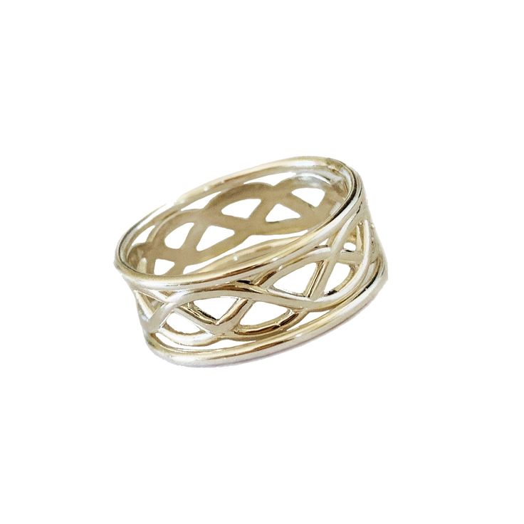 One of our most popular ring styles in a stack - Celtic Weave is our best seller and it looks amazing stacked with 1mm bands on either side. Available in all sterling or sterling with 14k gold fill 1mm flanks - a great value! Save 10% over regular price when you buy a stack! Also available in 14k gold. Click here for questions about ordering the perfect size. Adjustable 14k Gold Open Band, Stackable Open Band Promise Ring, Fine Jewelry Adjustable Stackable Rings With Open Band, Minimalist Wide Band Stackable Jewelry, Adjustable Open Band Stackable Rings, Fine Jewelry Stackable Wide Band, Classic Wide Band Stackable Jewelry, Fine Jewelry With Stackable Wide Band, Adjustable Double Band 14k Gold Ring