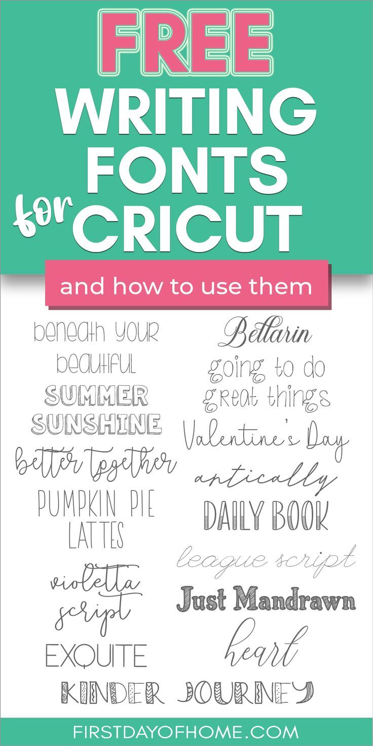 Collection of free Cricut fonts used for writing projects. Text overlay reads "Free Writing Fonts for Cricut" Free Cricket Fonts, Cricut Handwriting Fonts, Best Fonts For Writing With Cricut, Free Cursive Cricut Fonts, Cricut Joy Fonts, Writing Fonts For Cricut Free, Best Writing Fonts For Cricut, Writing With Cricut Maker, Free Cricut Fonts Downloads Svg