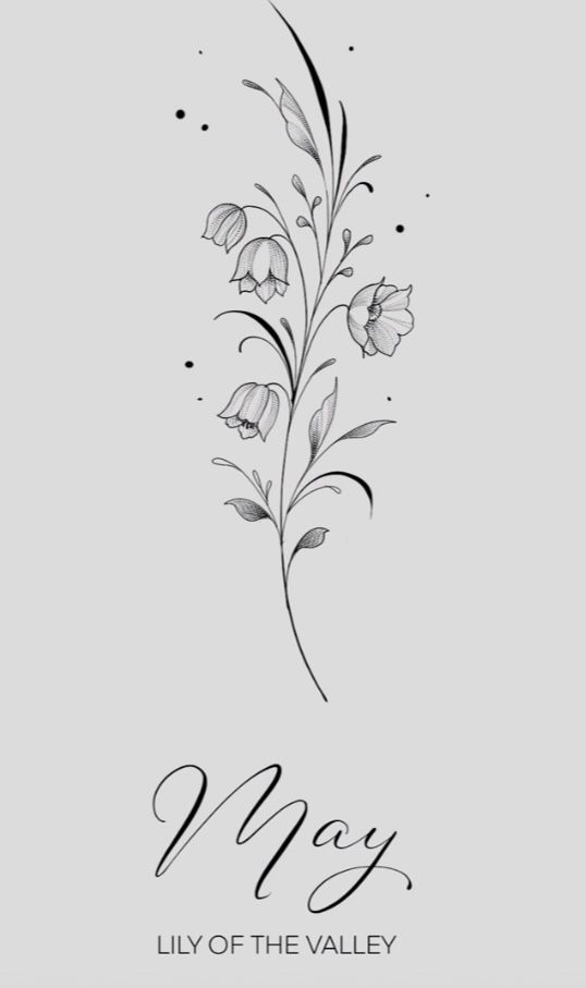 May brith flower tattoo Leilani Tattoo, Lilly Flower Tattoo, Tattoo Bicep, Tattoo Bible, Tattoo Cherry, Tattoo Beach, Blessed Tattoo, May Birth Flower, Flower Spine Tattoos