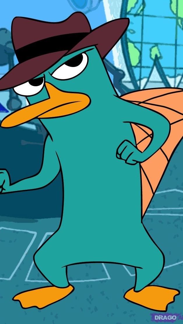 a cartoon bird wearing a hat and holding a surfboard in front of a world map