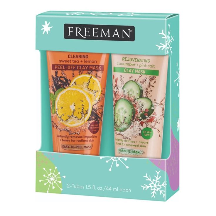 Freeman Face Mask Set 1.5oz 2 TubesClay & Peel-Off Clay:Clay Mask – Instantly detoxes + clears pores for renewed skinPeel-Off Clay Mask – Instantly removes impurities + tones for radiant skinMud & Gel Cream:Mud Mask - Instantly removes impurities + nourishes for renewed skinGel Cream Mask – Leave-on mask instan Freeman Face Mask, Skin Peel, Skin Gel, Clay Clay, Clear Pores, Face Mask Set, Pore Cleansing, Gel Mask, Peeling Skin