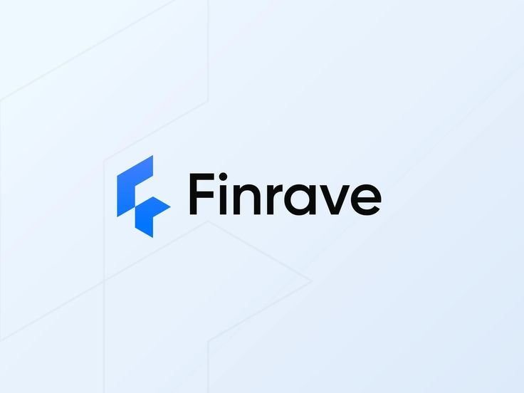 the logo for finrave is shown in black and blue letters on a white background