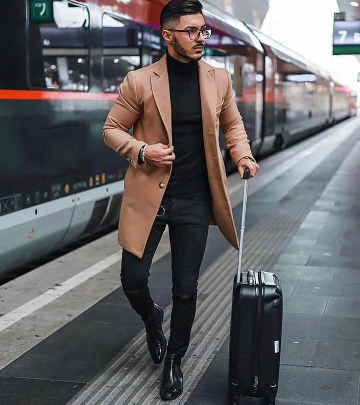 Rate this style ... Black Chelsea Boots Men Outfit, Black Boots Men Outfit, Brown Chelsea Boots Outfit, Black Chelsea Boots Outfit, Casual Boots Outfit, Fashion Boots Outfits, Chelsea Boots Outfits, Brown Coat Outfit, Dress Boots Outfit