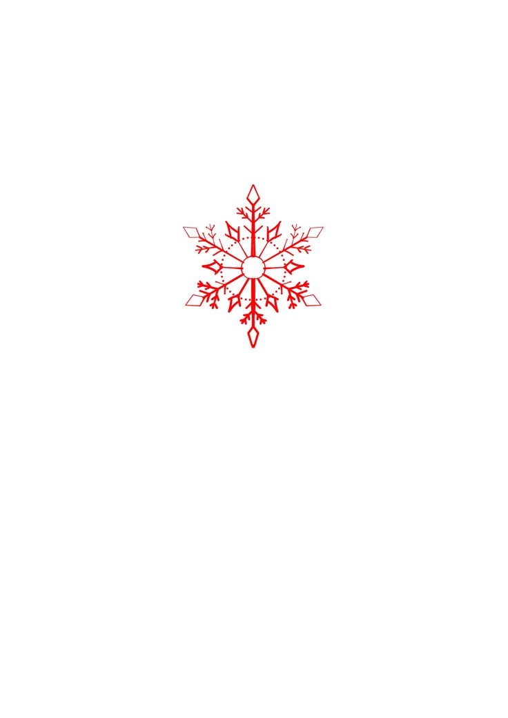 a red snowflake on a white background