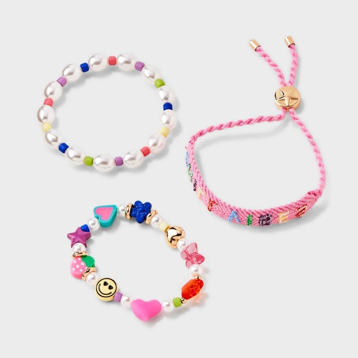 Celebrate friendship with the Girls' 3pk 'Chill Vibes' Friendship Bracelet Set - art class™. Each bracelet radiates a unique charm, capturing the essence of friendship and shared memories. The girls' 3pk 'Chill Vibes' bracelet set from art class™ offers a blend of style and sentiment, making it an ideal gift. art class™: One-of-a-kind looks for the one and only you. Colorful Adjustable Playful Friendship Bracelets, Playful Multicolor Friendship Bracelets, Playful Adjustable Multicolor Friendship Bracelets, Playful Colorful Beaded Friendship Bracelets, Playful Friendship Bracelets, Adjustable Playful Friendship Bracelets, Pink Adjustable Bracelet For Playtime, Adjustable Pink Bracelet For Playtime, Adjustable Pink Bracelets For Playtime