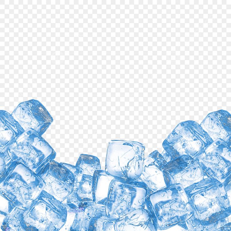 ice cubes on a transparent background