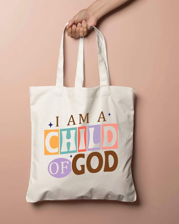 "Beautifully made Christian tote bag for all of our amazing Christians out there! This cutest, meaningful Christian tote is the perfect bag for daily aesthetic and daily use. ❤️   This 100% cotton bag comes in one size - 15\" x 16\"- perfect for everyday wear. While the canvas material will show off your designs in great colors, it's durable and will last for years. The bag features 20\" handles (made from the same canvas), making it easy to carry even with a week's worth of shopping. .: 100% cotton canvas .: Heavy fabric (12 oz/yd² (406.9 g/m" Large Canvas Bag For Gifts, Rectangular Recyclable Canvas Bag Gift, White Recyclable Canvas Bag As Gift, Large Canvas Gift Bag, White Softback Shoulder Bag Gift, Large White Canvas Bag Gift, White Softback Bags For Gifts, Large Canvas Bag, Large White Canvas Bag For Gifts