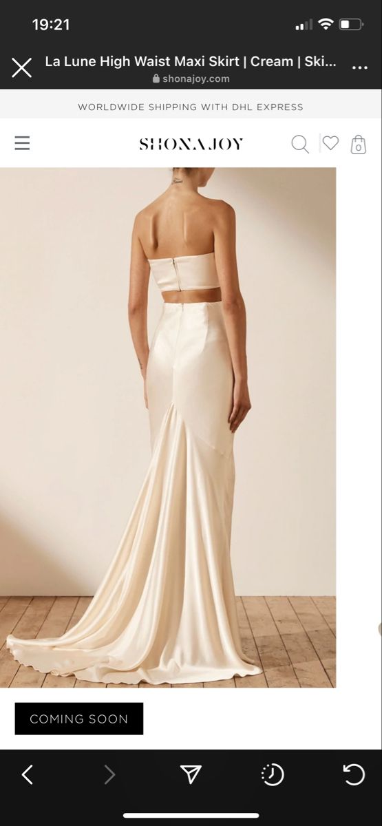 Silk Maxi Skirt For Wedding, Satin Floor-length Maxi Skirt For Wedding, Floor-length Satin Maxi Skirt For Wedding, Elegant Fitted Cream Maxi Skirt, High Waist Maxi Skirt, Cream Skirt, High Waisted Maxi Skirt, Shona Joy, Silk Touch