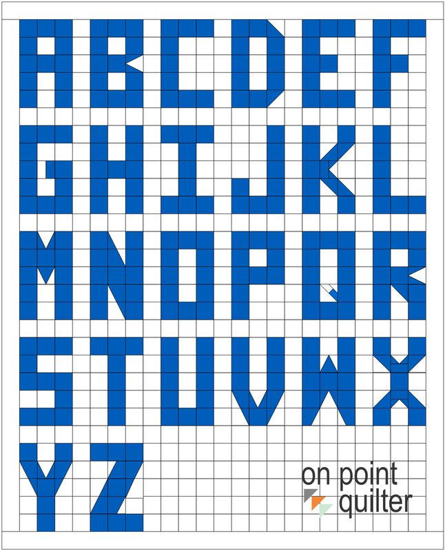 a cross stitch pattern with the letters and numbers in blue, on a white background