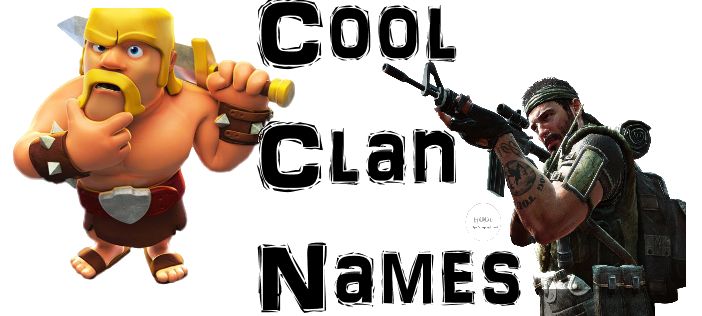 two cartoon characters with the words cool clan names