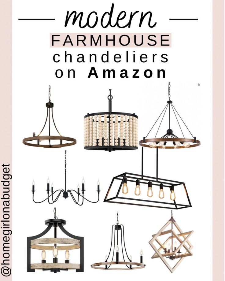 the modern farmhouse house chandeliers on amazon are available in multiple sizes and colors