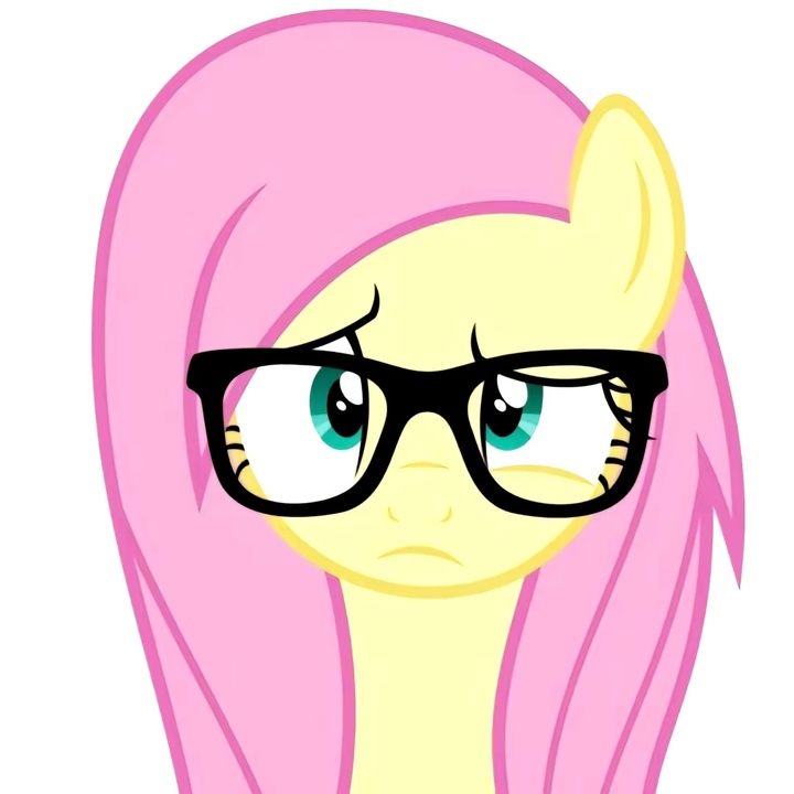 a pink pony with glasses on it's face