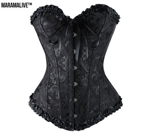 Jacquard Fabric European And American Court Corset Corset Steampunk, European People, Full Body Shaper, Gothic Tops, Jeans Overall, Steampunk Corset, Hold Me Tight, Overbust Corset, Corsets And Bustiers