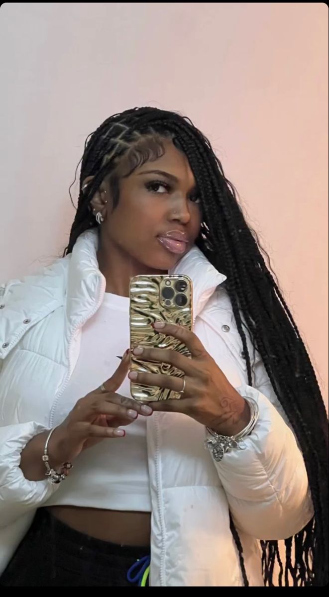 Black Hair Extensions, Box Braids Hairstyles For Black Women, Braids Hairstyles Pictures, Protective Hairstyles Braids, Pretty Braided Hairstyles, Girls Hairstyles Braids, Girls Braids, Dope Hairstyles, Knotless Braids