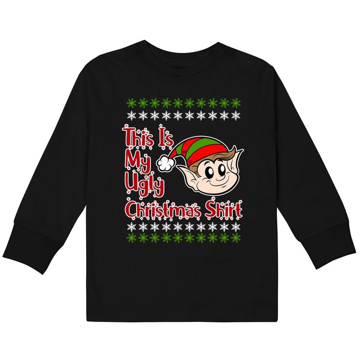 This Is My Ugly Christmas Kids Long Sleeve T-shirt Ugly Christmas Shirts, Christmas Kids, Ugly Christmas, Kids Christmas, Christmas Shirts, The United States, Being Ugly, Long Sleeve T Shirt, Ram