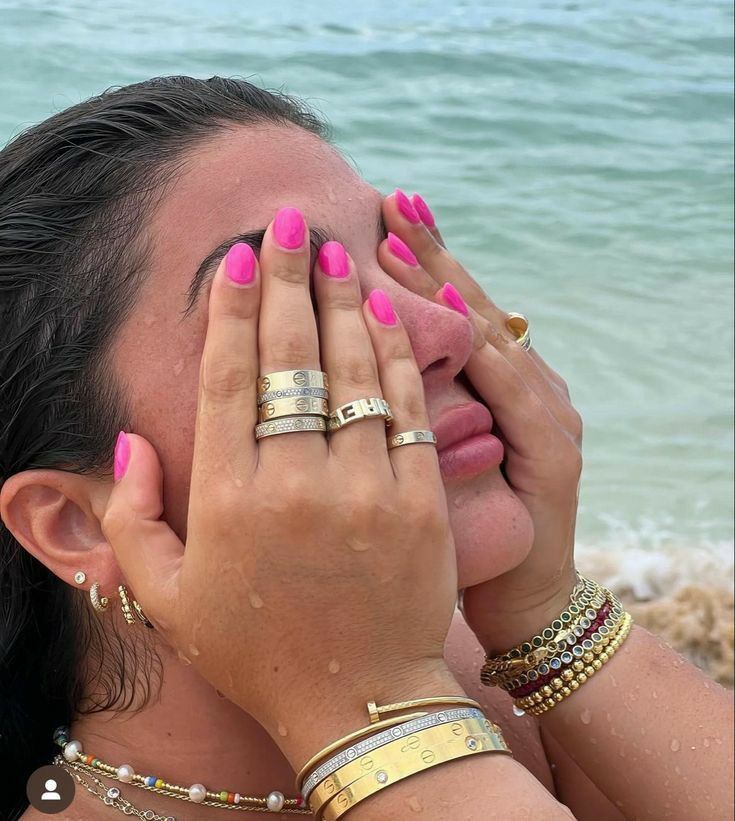 Summery Nails, Nagel Inspo, Dope Jewelry, Stacked Jewelry, Jewelry Lookbook, Dream Nails, Funky Nails, Her Eyes, Jewelry Inspo