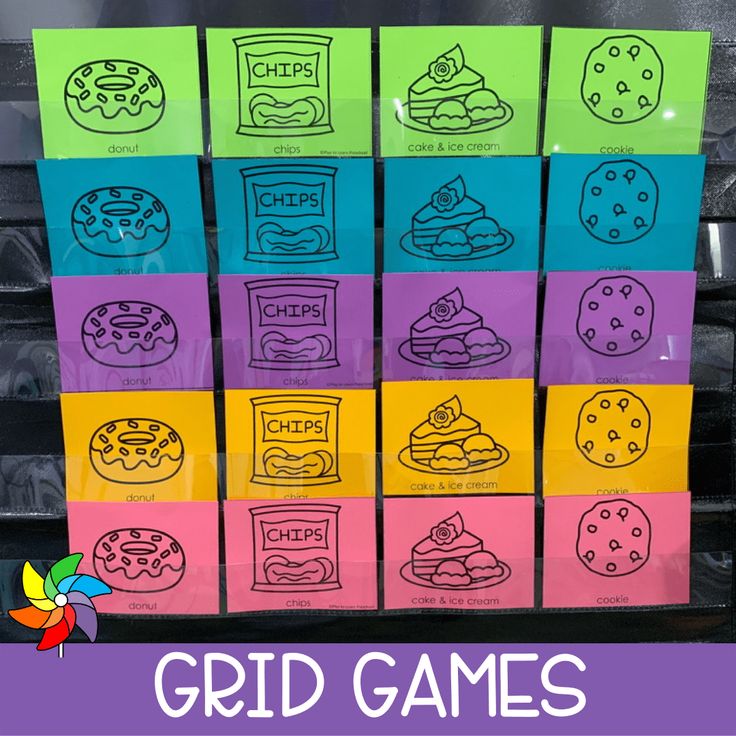 the grid games are filled with different types of cookies