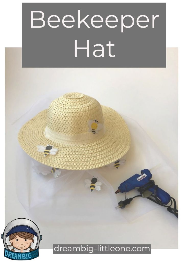 the beekeeper hat is sitting on top of a plastic bag next to a blow dryer