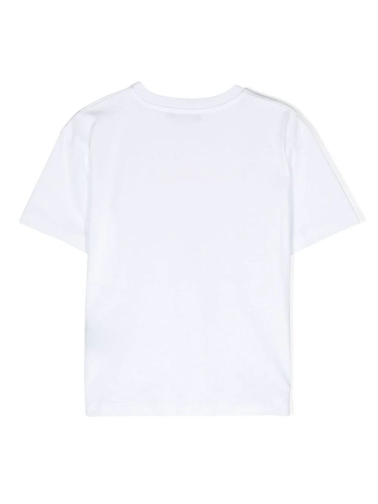 White cotton T-shirt featuring front logo, short sleeves, crewneck Composition: Cotton, 100% | Balmain T-shirts And Polos White Kids | SS24 Balmain Blazer, Kenzo Kids, Stella Mccartney Kids, Double Breasted Blazer, Luxury Shop, French Design, Couture Collection, T-shirt Polos, White Shop